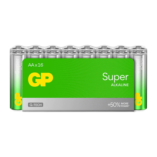 430915 GP Super Alkaline AA Batteries 16PK