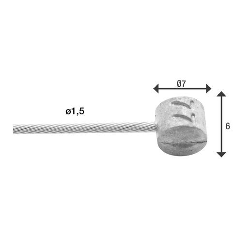 74.6426RVS-SLICK-BOX ELVEDES Brake inner cable Slick stainless steel 2000 mm ø 1.5 mm (100x) 1 × 19 ø 1,5 x 2000 / ø 7 × 6 mm