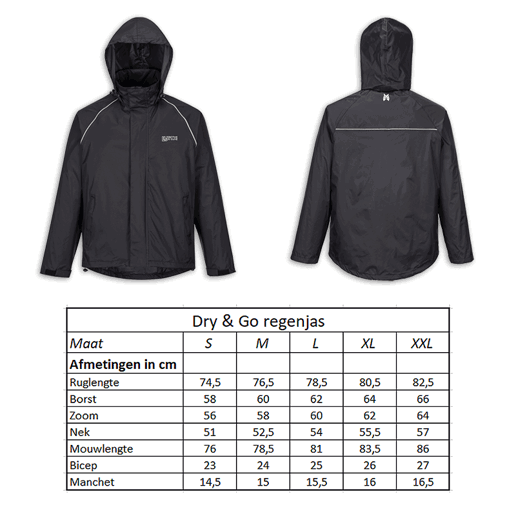 610910.40.XL LYNX Rain jacket Dry & Go XL 80.5 x 64 x 62 cm