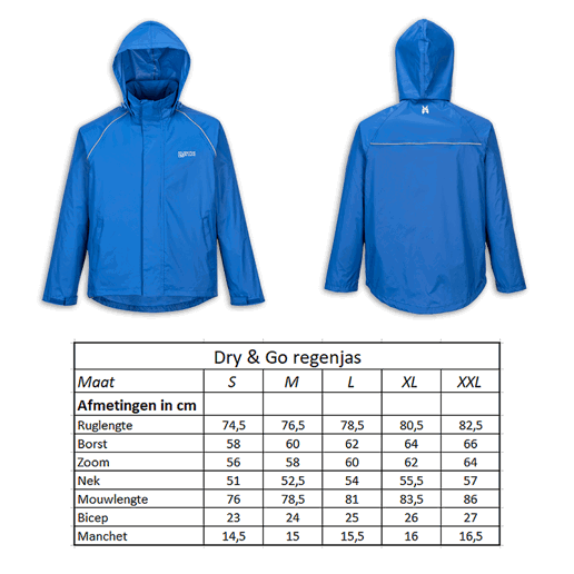 610915.50.XXL LYNX Rain jacket Dry & Go XXL 82.5 x 66 x 64 cm