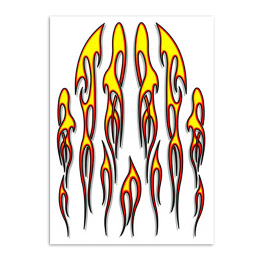 980771 MERKLOOS Sticker set flames 240 x 340 mm