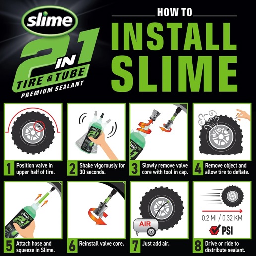 40D.10193 SLIME Slime 2-in-1 banden & binnenbanden anti-lek middel 473 ml 6.5 x 6.5 x 23.5 cm