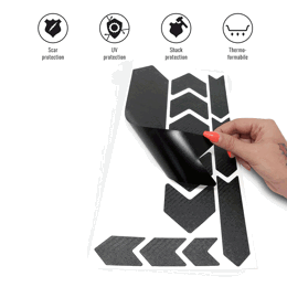 092020 MERKLOOS Bicycle frame protection sticker set carbon look 165 x 340 mm